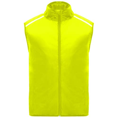 Bodywarmer de course personnalisé unisexe Jannu ROLY Jaune fluo